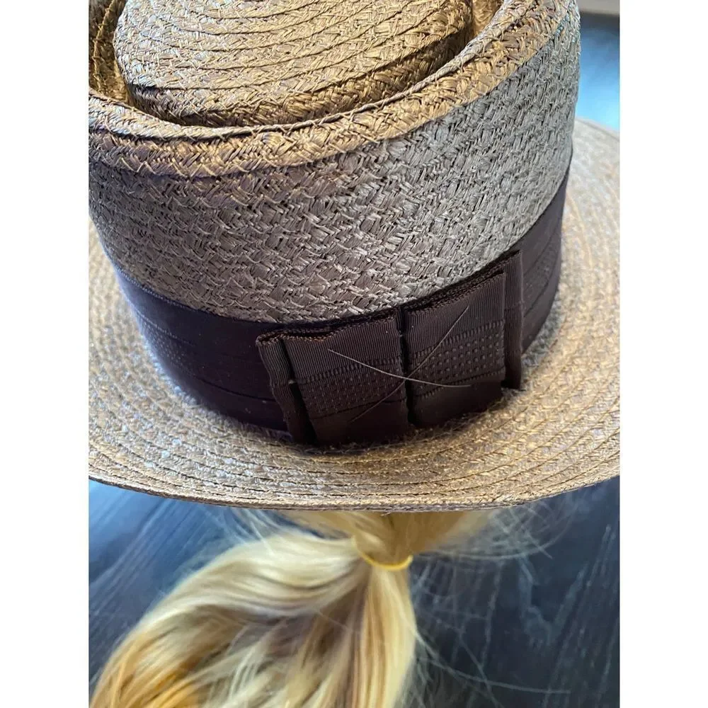 Vintage Dorsey Jay Straw Fedora Hat - Picture 5 of 9